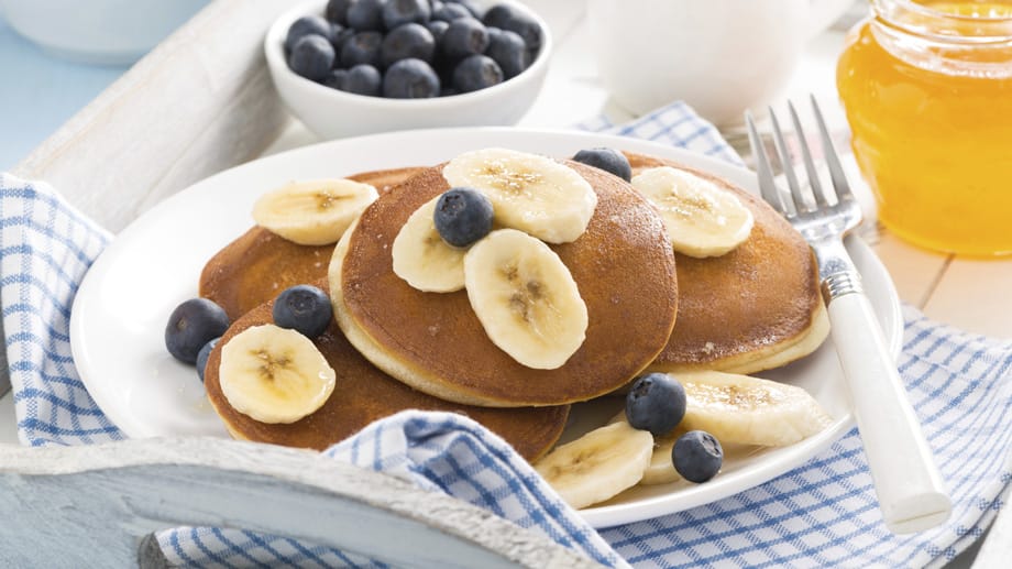 Für ein gesundes Sonntags-Frühstück: Bananen-Pancakes