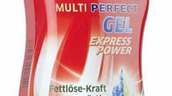 Das "Somat Multi-Perfect Gel" (23 Cent pro Spülgang) konnte die Tester nicht überzeugen. Kritikpunkt war die schlechte Reinigungskraft. Das Gel erhielt nur die Note "ausreichend".