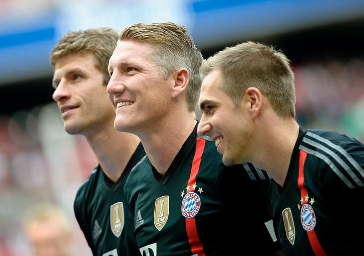 Natürlich wurden die Weltmeister in Reihen des FC Bayern besonders geehrt und gefeiert.
