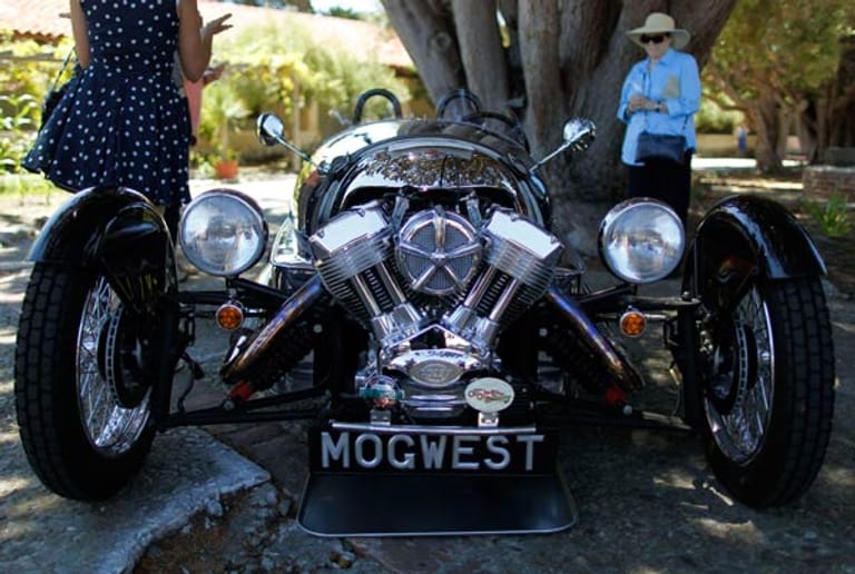 Ein Morgan 3 Wheeler auf der Carmel Mission Classic Car Show