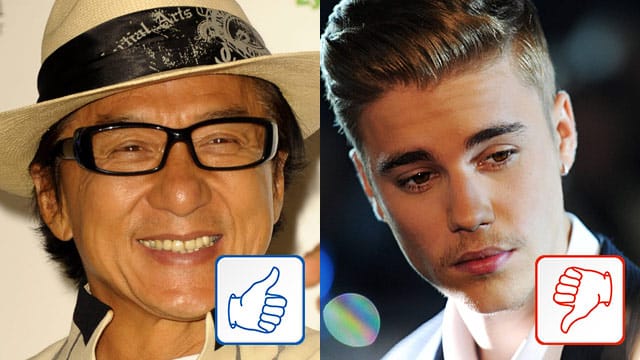 Jackie Chan und Justin Bieber