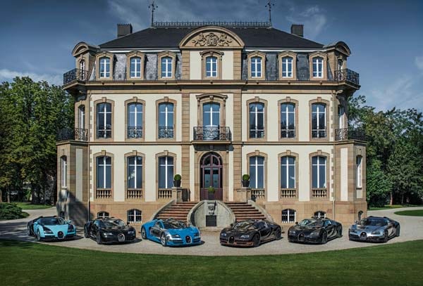 Hier ein Blick auf die sechsteilige Sonderserie von Bugatti.