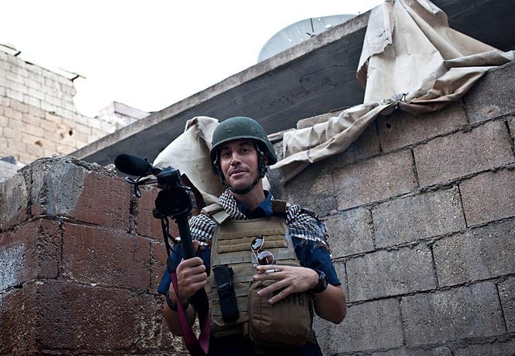 Der US-Journalist James Foley im November 2012 in der umkämpften syrischen Stadt Aleppo. IS-Milizen haben den Fotografen brutal ermordet.