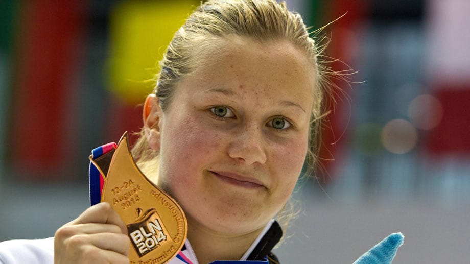 Sprung zu Bronze: Tina Punzel belegte bei der EM in Berlin den dritten Rang vom Ein-Meter-Brett.