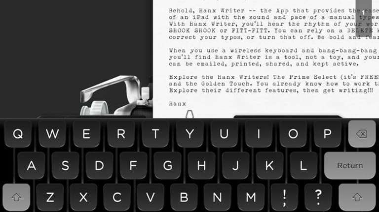 Schreibmaschinen-App "Hanx Writer"