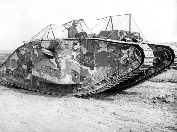Ein britischer Panzer des Typs Mark-IV