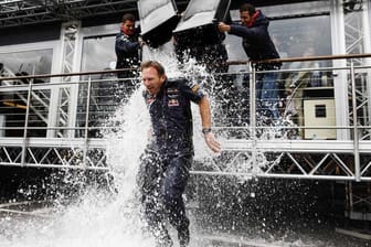 Zuvor hat Red-Bull-Teamchef Christian Horner seine "Ice Bucket Challenge" absolviert.