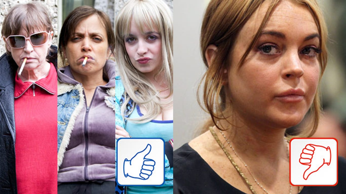 Nellie, Anna und Katharina Thalbach in "Peggy - Das Leben ist kein Ponyhof" und Lindsay Lohan.