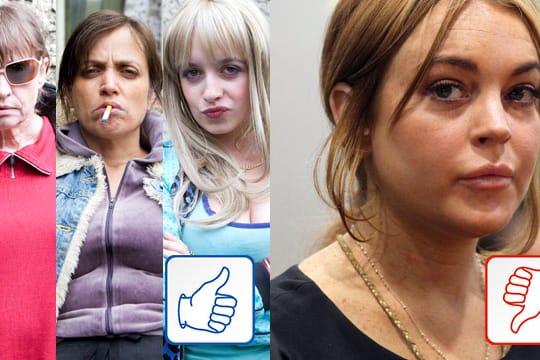 Nellie, Anna und Katharina Thalbach in "Peggy - Das Leben ist kein Ponyhof" und Lindsay Lohan.