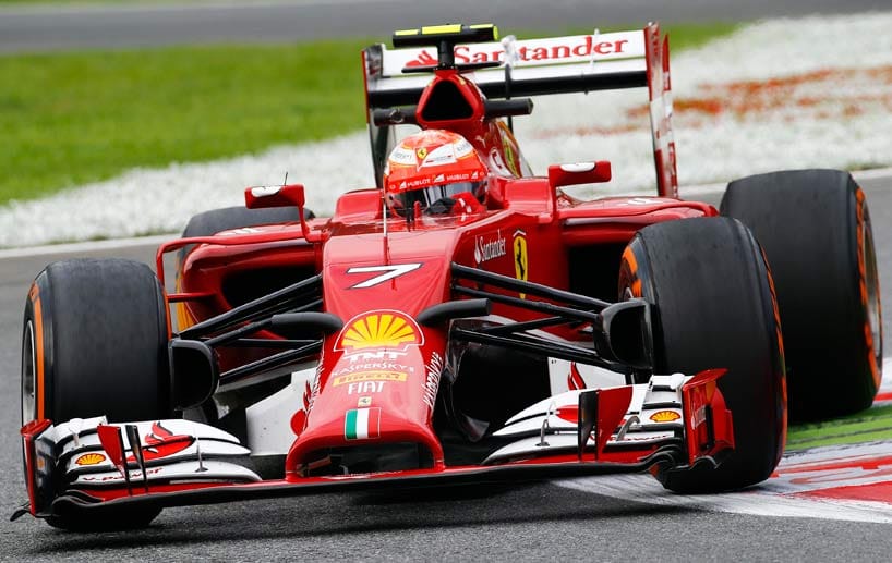 Auf der Strecke müssen es 2014 Fernando Alonso und Kimi Räikkönen (im Bild) richten. Mit dem diesjährigen Ferrari können sie die Erwartungen jedoch nicht erfüllen.