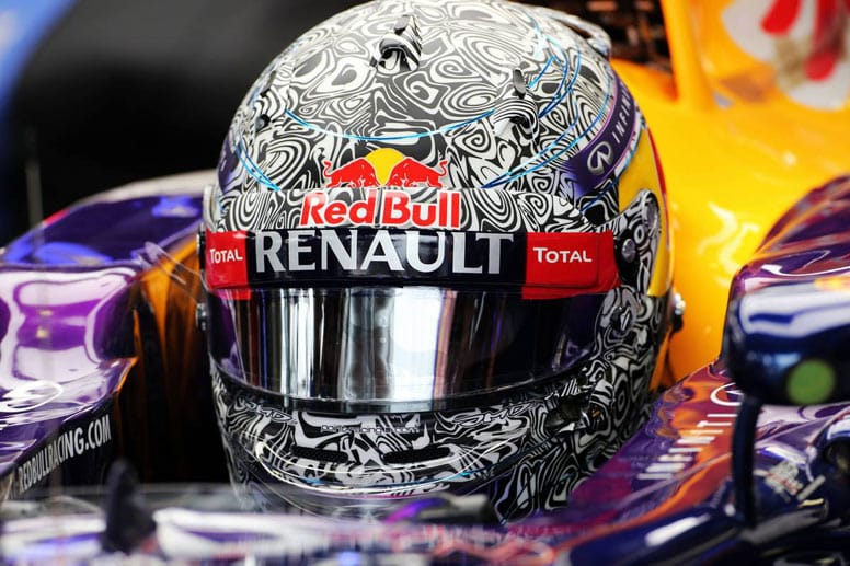 Sebastian Vettel hat wieder einmal ein besonders stylishes Helmdesign in Monza.