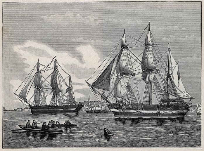 Die "HMS Erebus" und die "HMS Terror", mit denen der Polarforscher John Franklin 1845 auf die Suche nach der Nordwestpassage geht. Experten gehen davon aus, dass die Schiffe im Eis steckenblieben. Seitdem fehlte jede Spur.