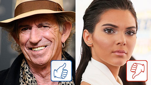 Keith Richards und Kendall Jenner