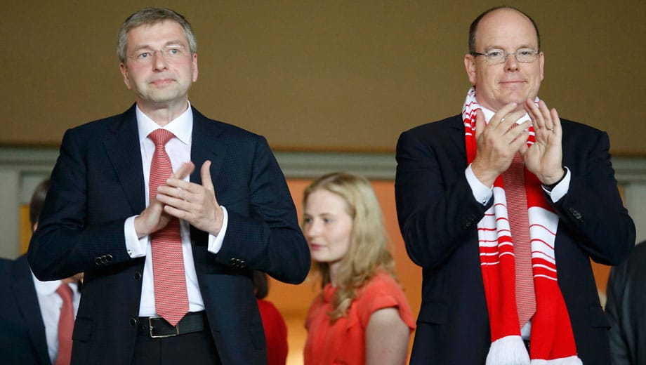 Beim AS Monaco sind Präsident und Milliardär Dmitri Rybolovlev (li.) und Fürst Albert im Stadion.