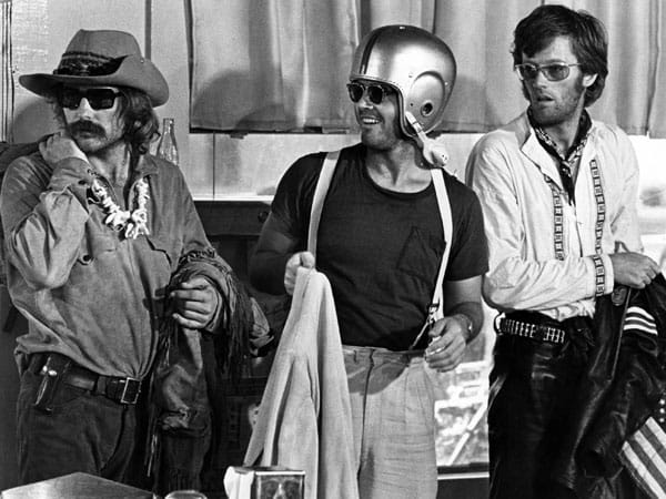 Ein cooles Trio: Dennis Hoppe, Jack Nickolson und Peter Fonda. Hier zu sehen im Jahr 1969.