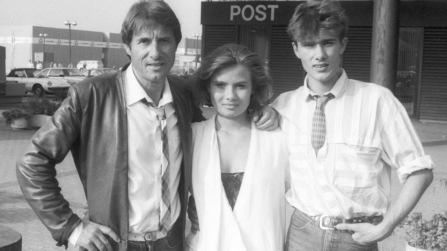 Jürgens gemeinsam mit Tochter Jenny und Sohn Johnny im August 1984.