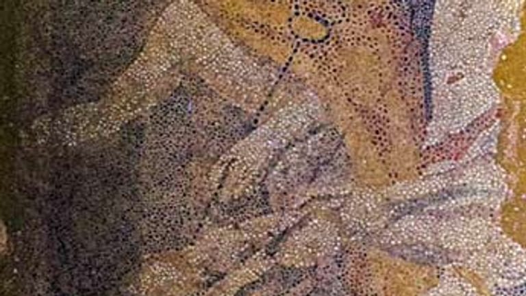 In Nordgriechenland haben Archäologen ein Mosaik mit dem Götterboten Hermes gefunden.