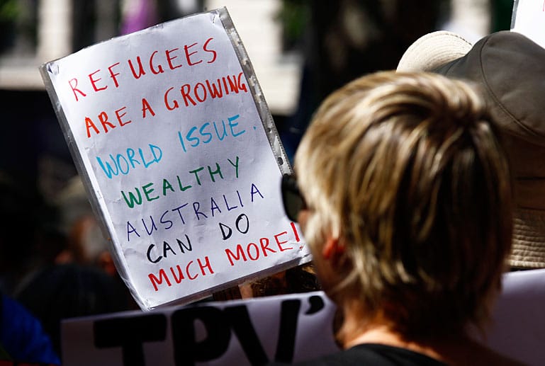 Am Wochenende demonstrierten in Sydney etwa tausend Menschen gegen die strikte Asylpolitik der Regierung.