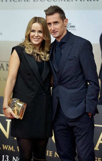 Miroslav Klose kam in Begleitung seiner Ehefrau Sylwia.