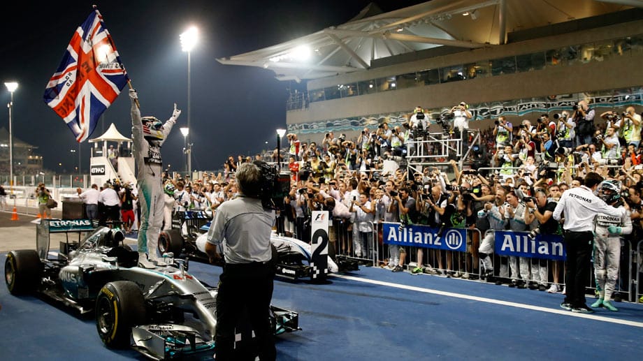 Lewis Hamilton gewinnt das Rennen und wird zum zweiten Mal nach 2008 Weltmeister der Formel 1.