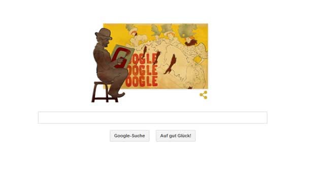 Google ehrt den französischen Maler Henri de Toulouse-Lautrec mit einem Doodle.