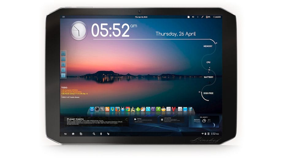 Als Betriebssystem sollen beim "Linshof Performance Tablet" sowohl Android als auch Linux zum Einsatz kommen.