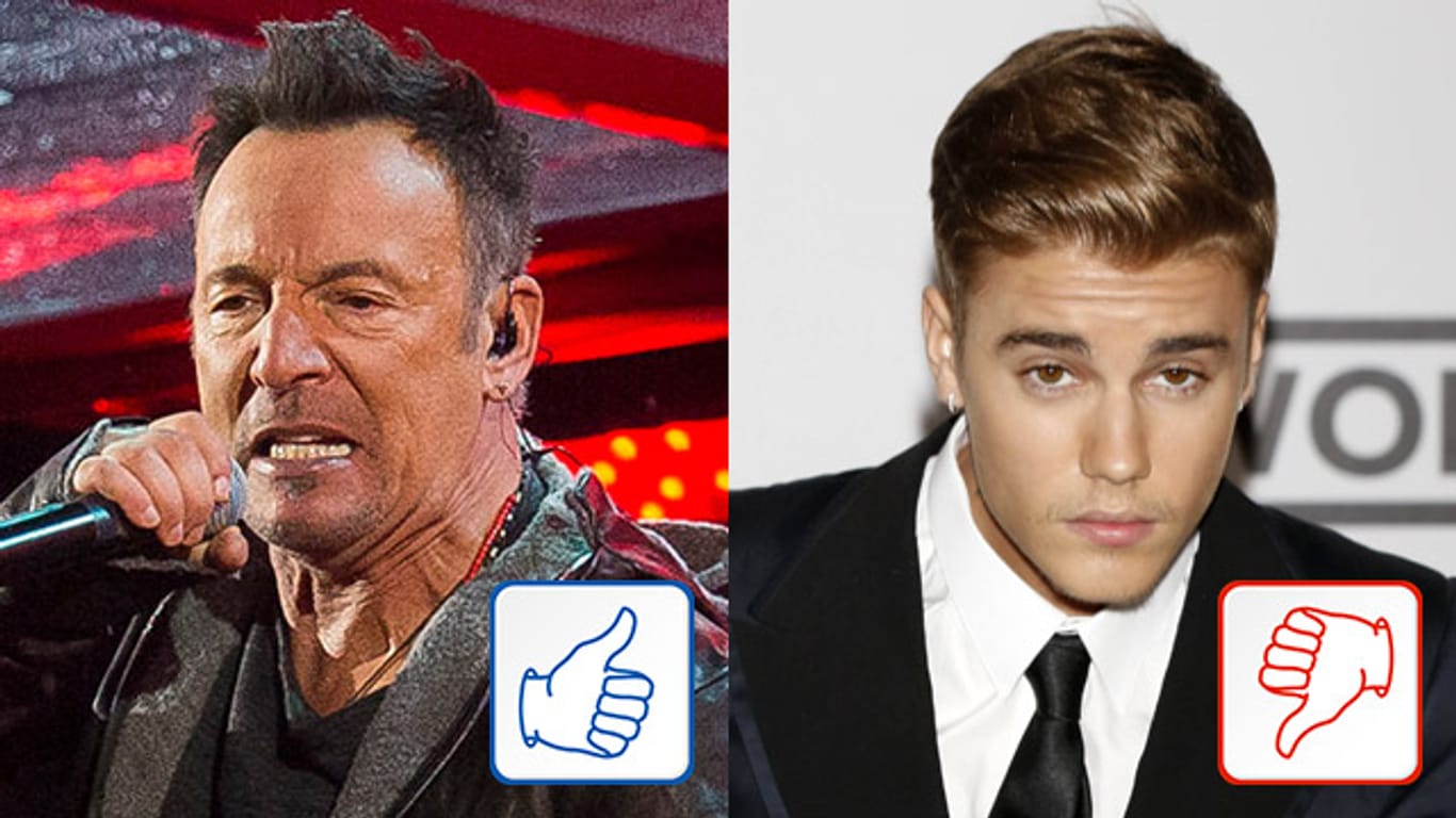 Bruce Springsteen und Justin Bieber