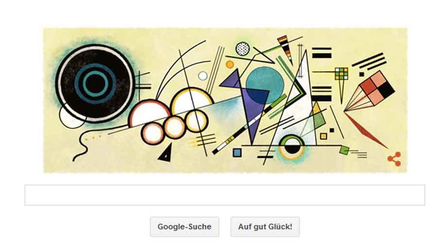 Das Google Doodle für Wassily Kandinsky.