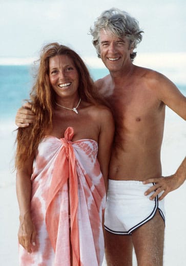 Rudi Carrell und seine Frau Anke im Januar 1982 im Urlaub auf den Seychellen. Das Paar war von 1974 bis zu Ankes Tod im Jahr 2000 verheiratet.