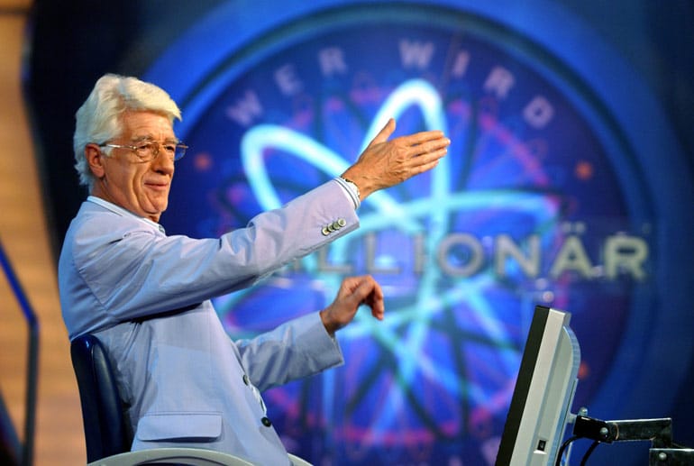 Auch beim Prominenten-Special von "Wer wird Millionär?" machte Rudi Carrell im Jahr 2003 mit.