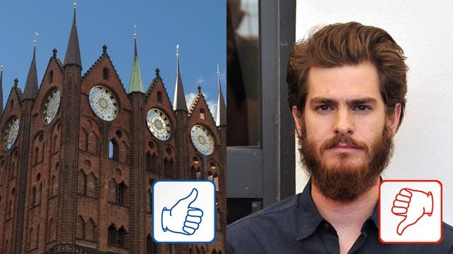 ZDF-Serie "Stralsund" (Foto zeigt Stralsunder Rathaus) und Andrew Garfield.