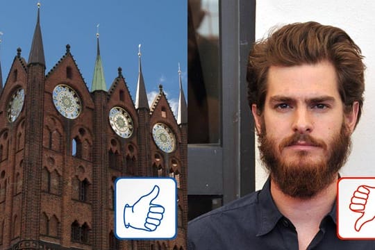 ZDF-Serie "Stralsund" (Foto zeigt Stralsunder Rathaus) und Andrew Garfield.