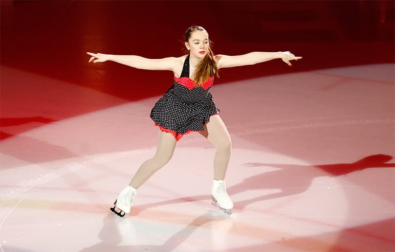 Prinzessin Alexandra von Hannover stellte bei der Ice Gala in Bozen ihr Eislauftalent unter Beweis.