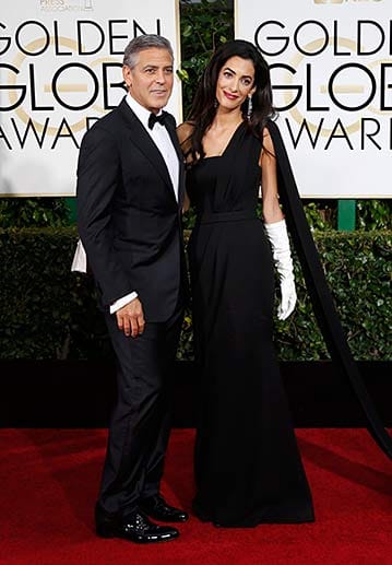 Glamour-Paar: George und Amal Clooney haben sich farblich offensichtlich abgesprochen.