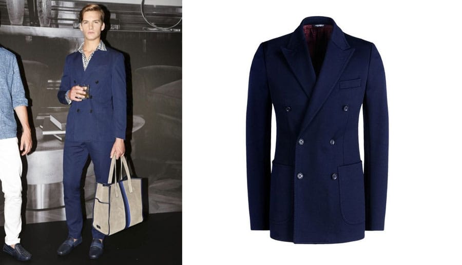 Der Klassiker in Blau: Der doppelreihige Blazer von Tod‘s lässt sich hervorragend kombinieren, genau wie das zeitlose Modell von Dolce Gabbana für 1225 Euro (über thecorner.com).