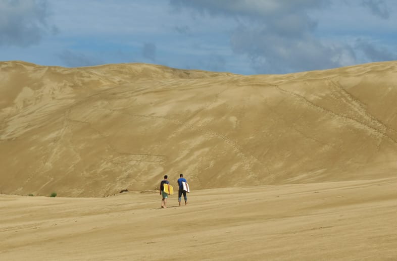 In den Giant Sand Dunes können sich Touristen im Sandboarden versuchen.