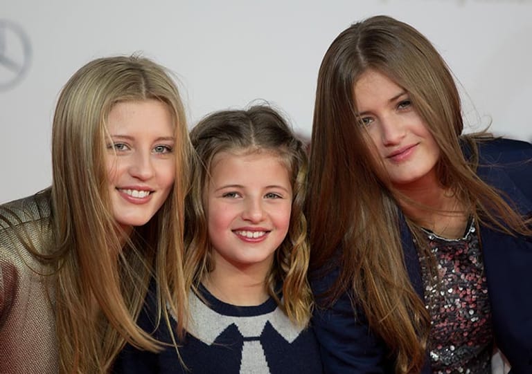 Til Schweigers hübsche Töchter Luna, Emma und Lilli (von links nach rechts).