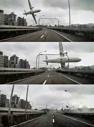 In Taiwans Hauptstadt Taipeh ist es am Mittwochvormittag (Ortszeit) zu einem schweren Flugzeugunglück gekommen.