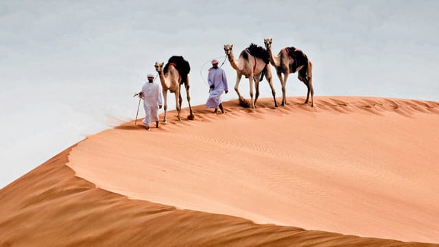 "Rub Al Khali" - die größte zusammenhängende Sandwüste der Welt.