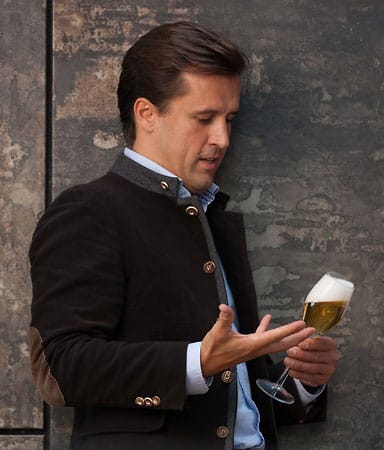 Das ist unser Bier-Experte: Sebastian Priller-Riegele, Weltmeister der Biersommeliers des Jahres 2011.