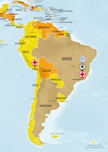 So sieht die Risikolage in Südamerika aus.