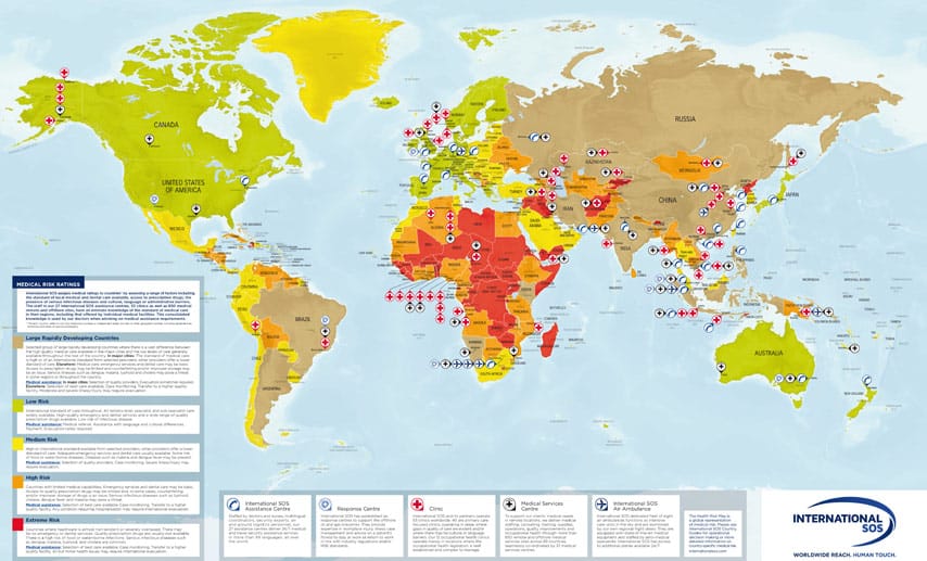 Das ist die "Health Risk Map 2015".