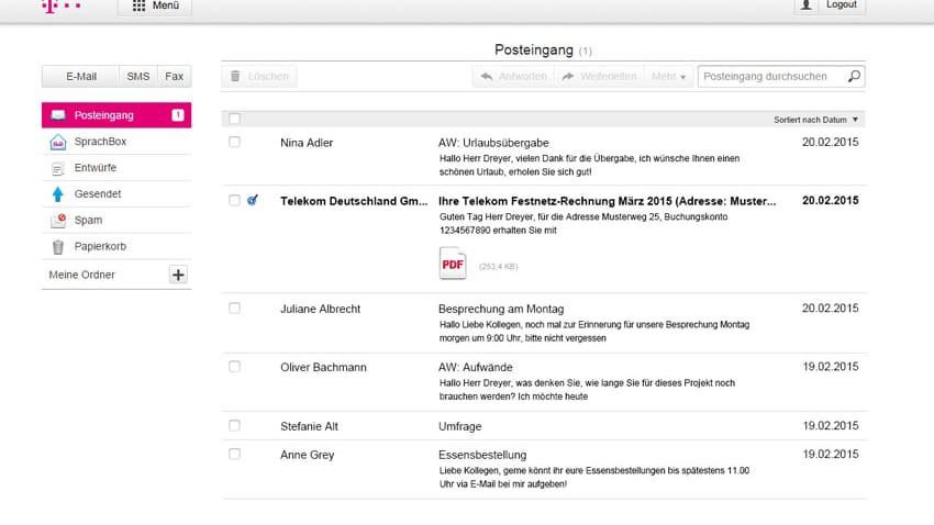 Durch das fälschungssichere E-Mail-Siegel können Kunden ab 20. Februar 2015 authentische Online-Rechnungen der Telekom erkennen.