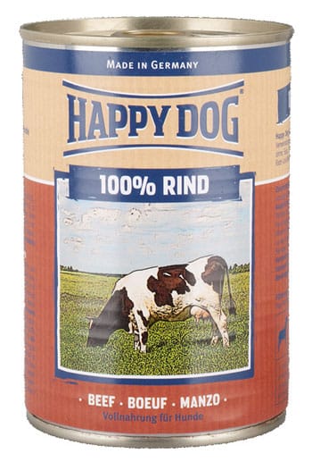 "Happy Dog 100 % Rind" (3,40 Euro pro mittlerer Tagesration) weist Mängel im Nährstoffmix auf. Als Alleinfutter sei es daher nicht geeignet, sagen die Experten von Stiftung Warentest und geben dem Produkt die Note "Mangelhaft" (5,0).