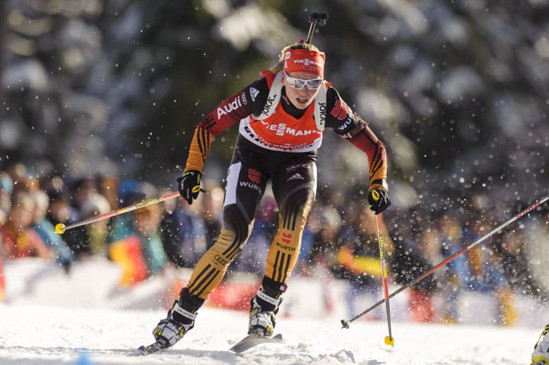 Beim Sieg von Dahlmeier in Nove Mesto kam Franziska Hildebrand auf Platz zwei - ihr bestes Weltcup-Ergebnis in diesem Winter. Sie gehört zum erweiterten Favoritenkreis auf eine Medaille.