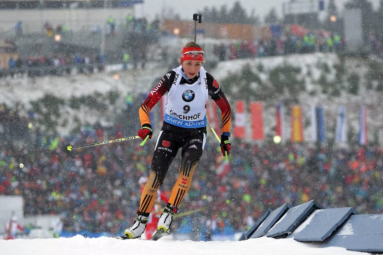 Franziska Preuß gewann bei den 1. Olympischen Jugend-Winterspielen 2012 dreimal Gold und einmal Silber. Mit Platz zwei im Massenstart von Ruhpolding gelang der Bayerin in diesem Winter ihr erstes Weltcup-Podium.