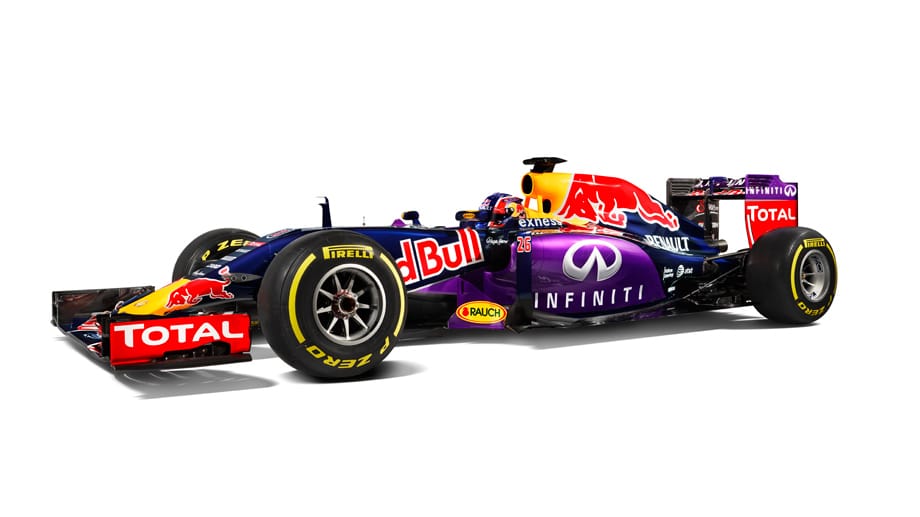 So sieht der Red Bull 2015 mit endgültiger Lackierung aus.