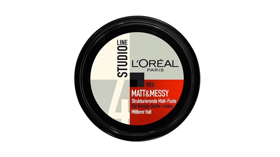 Mit der Matt&Messy Paste von L'Oréal (um 5 Euro) bringen Sie Struktur in Kurzhaar-Frisuren und das längere Deckhaar des Undercut.