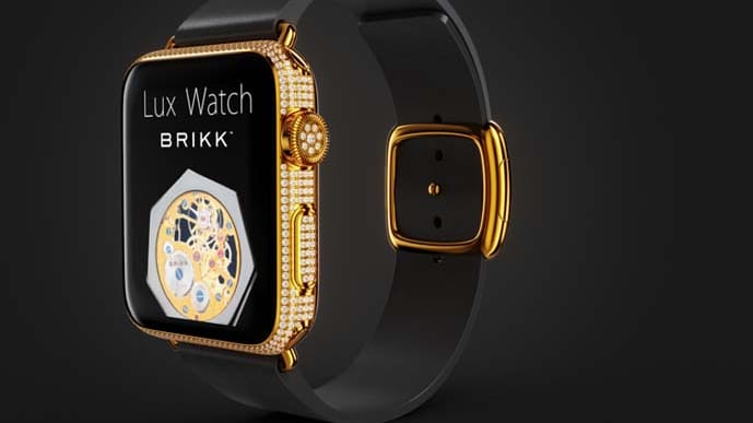 Die Luxus-Versionen von Brikk gibt es zu Preisen ab 48.995 US-Dollar (rund 45.820 Euro). Zu dem Preis gibt es die Apple Watch in der Version "Lux Watch Deluxe" mit einem Durchmesser von 38 Millimetern. Das Gehäuse der Uhr wurde mit Diamanten in einer Größenordnung von bis zu 2,3 Karat versehen.