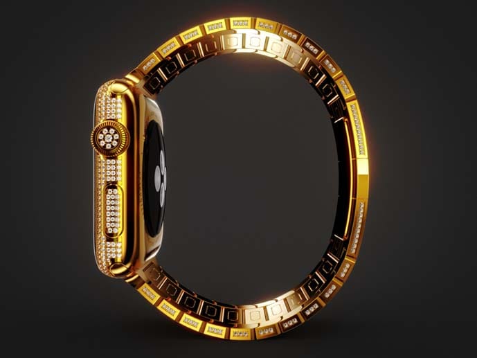 Im Unterschied zur "Lux Watch Deluxe" bietet die mehr als doppelt so teure "Lux Watch Omni" ein vergoldetes Armband.